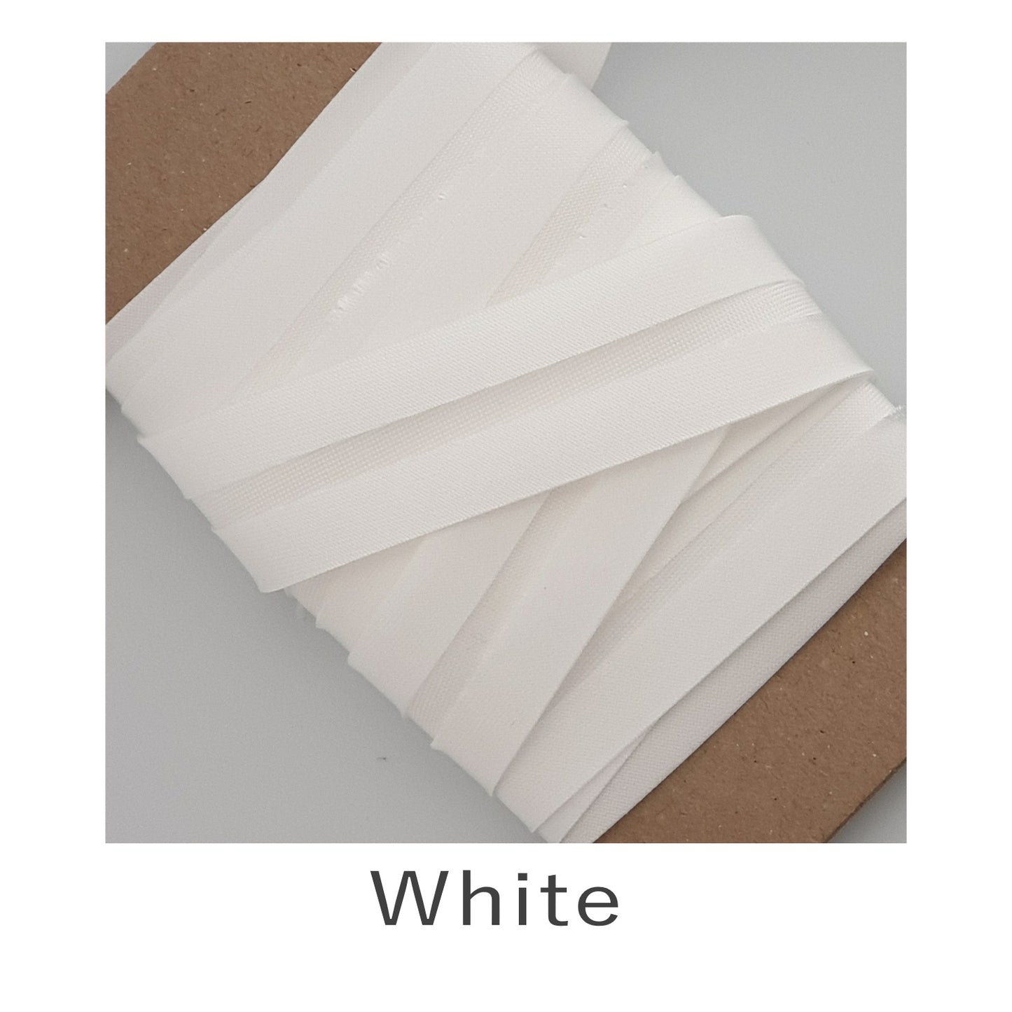 Acetate Satin Bias Binding White