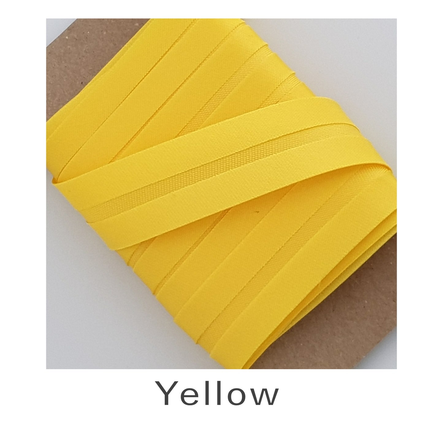 Acetate Satin Bias Binding Yellow