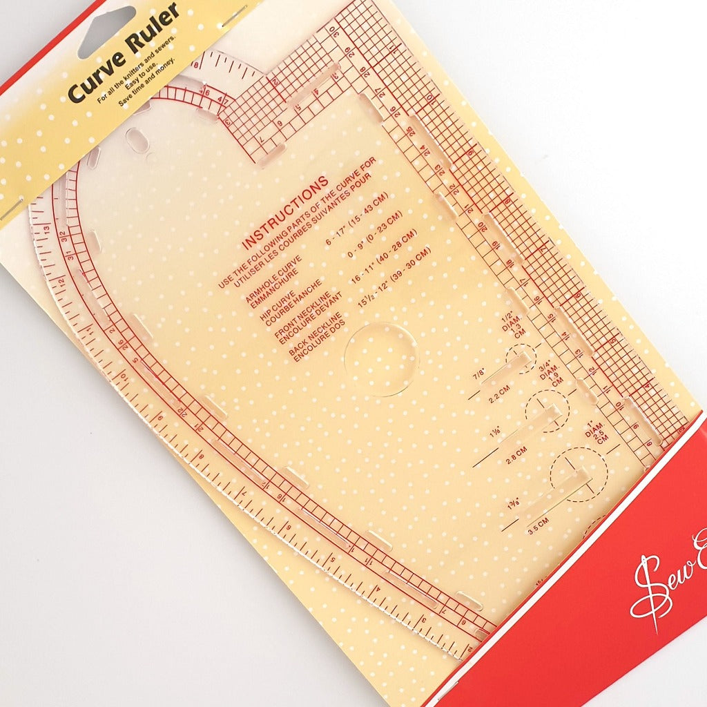 Sa Curve Pattern Ruler Multi-Use Curve Ruler – Metric & Imperial for Pattern Drafting – Tailor ...